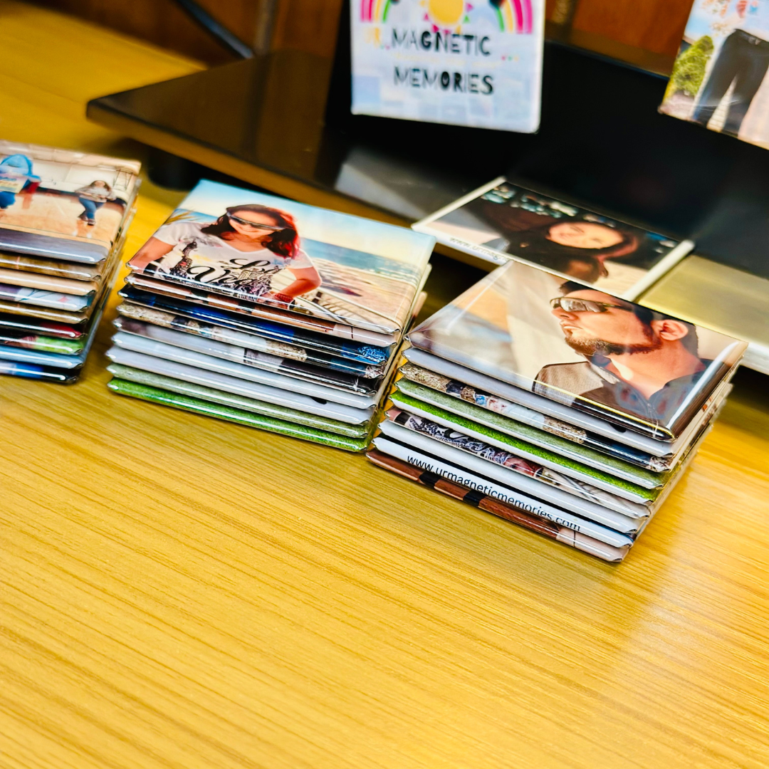 2x2 Custom Photo Magnet β 9pcs Bundle - Durable, Glossy & Personalized