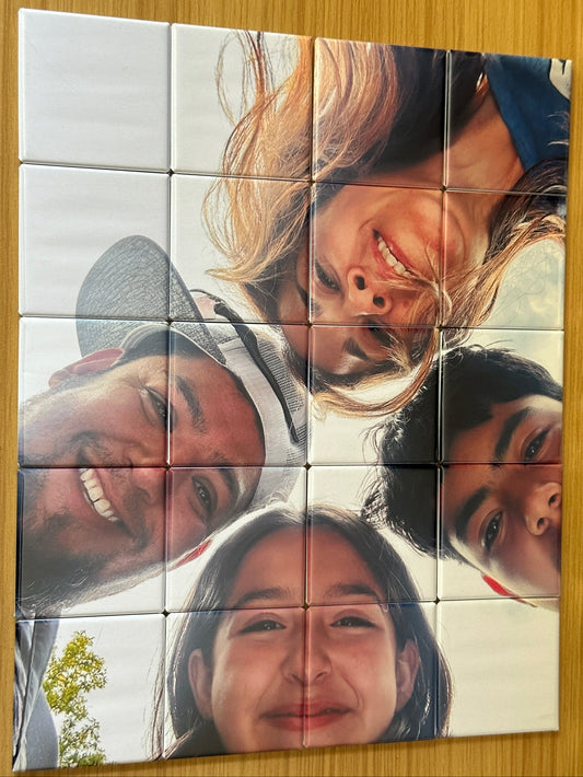 2 x 2 Custom Puzzle Photo Magnet Set - 20pcs - Durable, Glossy & Personalized